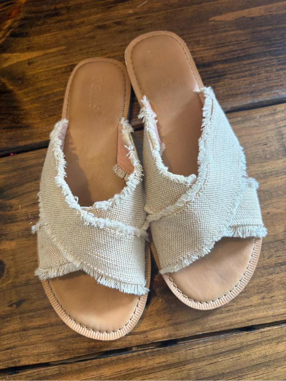 TOMS Viv Natural Jute Slide Sandals